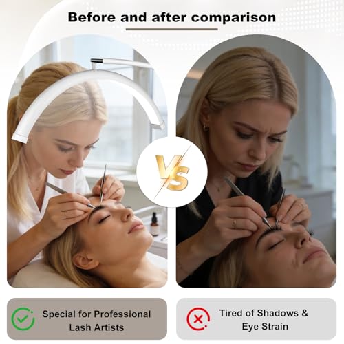 Half Moon Lash Light with Tool Tray for Eyelash Extensions