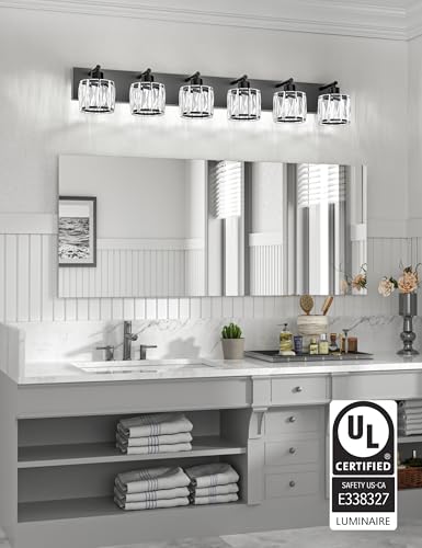 Crystal Vanity Lights for Bathrooms (6 Count)