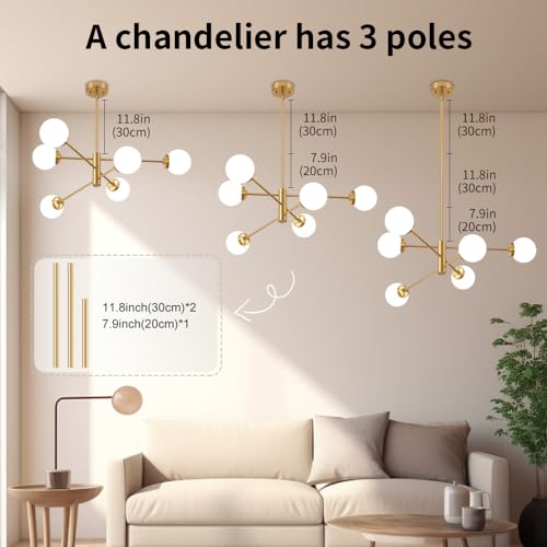Chandeliers for Dining Room Gold 6