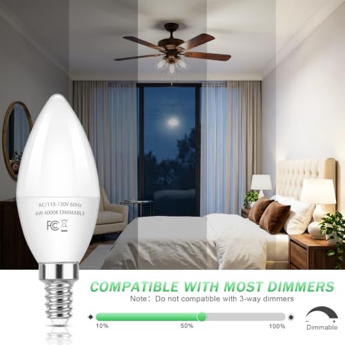 E12 LED Bulbs (6 Count)