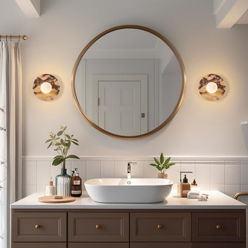 Natural Alabaster Wall Sconce