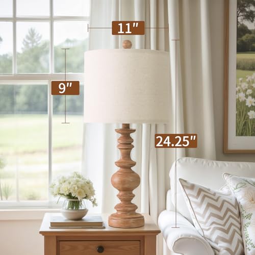 24" Farmhouse Table Lamps Set of 2 (2 Count)