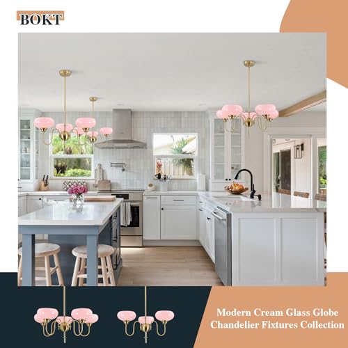 Pink Sputnik Chandelier Gold 5