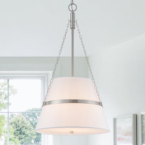 15" Brushed Nickel Drum Chandelier