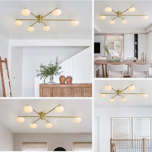 6 Light Sputnik Ceiling Light Fixture