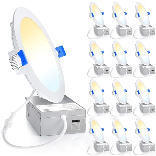 12 Pack 6 Inch LED Recessed Ceiling Light (12 Count)