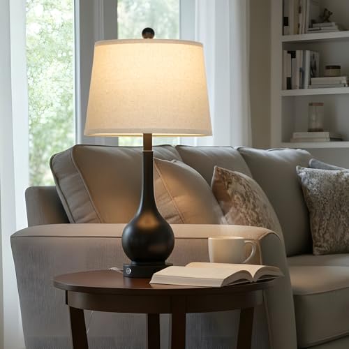 26" Black Table Lamps Set of 2 for Living Room (2 Count)