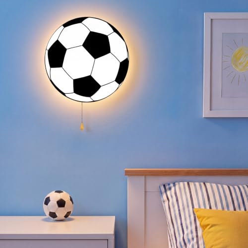 Soccer Night Light Wall Lamp Sleeping Nursery Lighting