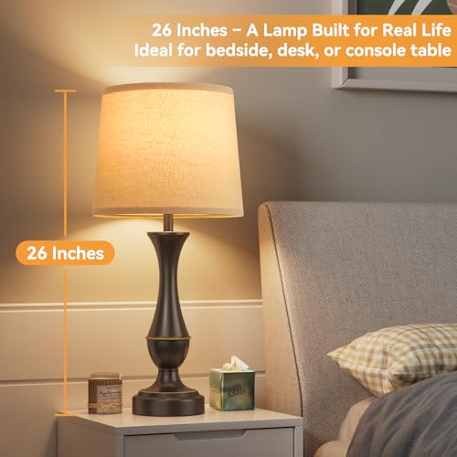 Touch Lamps for Nightstand (2 Count)