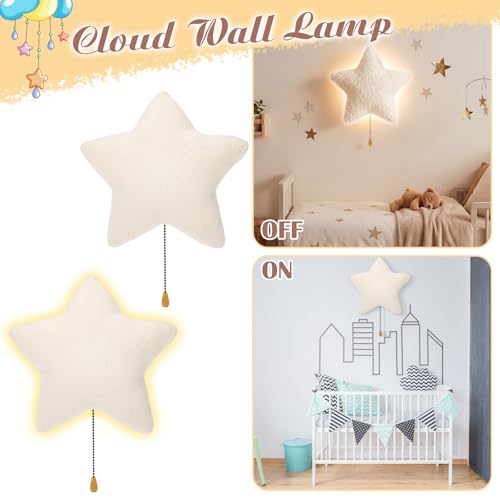 Fluffy Stars Night Light Wall Lamp Sleeping Nursery Lighting