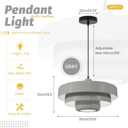 Gray Pendant Light Industrial 1