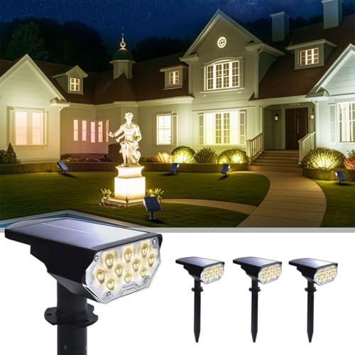 4 Pack Solar Spot Lights Outdoor Waterproof (4 Count)