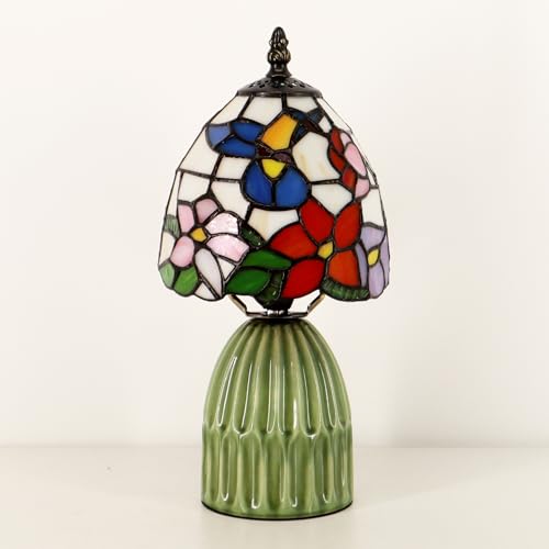 Tiffany Stained Glass Mushroom Table Lamp 12.5 Inch