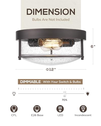 Farmhouse Flush Mount Ceiling Light