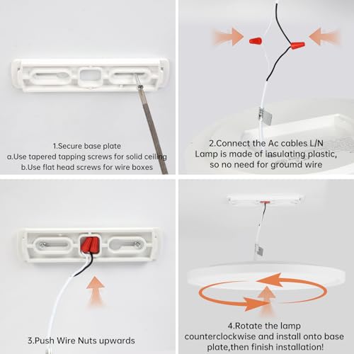 10 Inch LED Flush Mount Ceiling Light Fixture