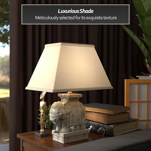 22" Ivory Elephant Lamp