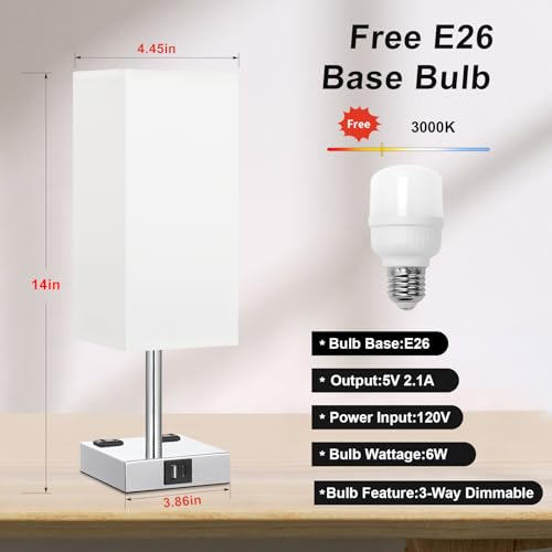 White Touch Table Lamp for Bedroom