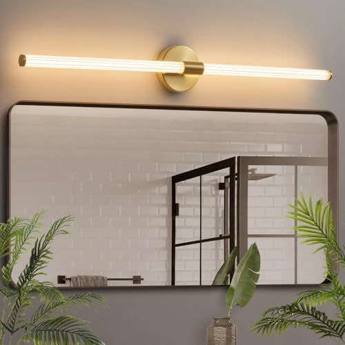 Gold Bathroom Vanity Lights 39" Long LED Vanity Light Bar