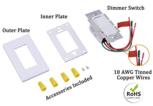 in Wall Dimmer Switch for LED Light (2 Count)