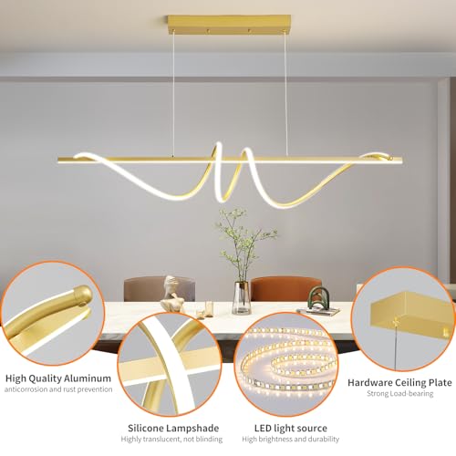 Modern LED Gold Pendant Light