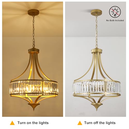 20" Modern Crystal Chandelier