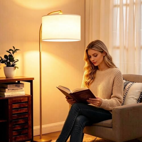 White Large Drum Lamp Shade for Floor Lamps