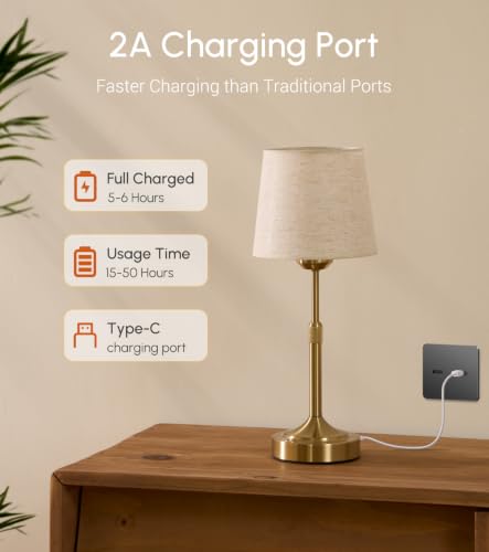 2 Pack Rechargeable Cordless Table Lamp (2 Count)
