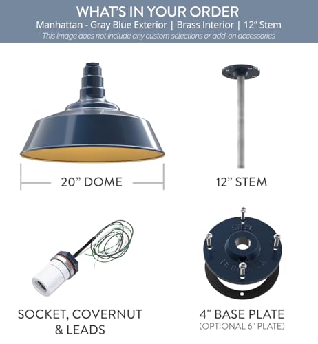Industrial Pendant Light 20 Inch Extra Large Steel