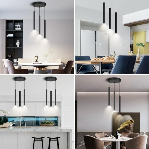 Modern 3 Light Pendant Light Fixtures Round Pendant Lights (3 Count)