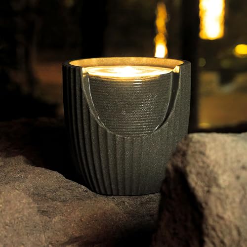 9.84” H Small Outdoor Water Fountain Made with Eco