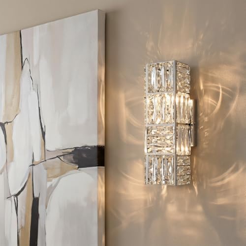 12 Inch Crystal Wall Sconce Chrome Wall Sconces Wall Lighting