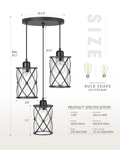 Black Dining Room Chandelier Light Fixtures