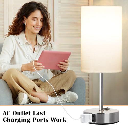 Table Lamps for Bedroom Set of 2 (2 Count)