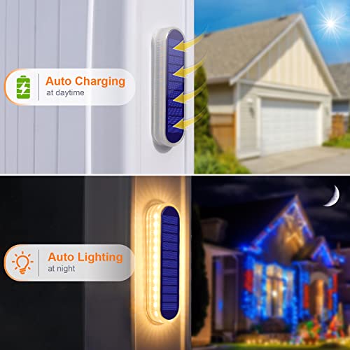 Stick on Flat Solar Step Dock Deck Stair Lights Outdoor Waterproof (4 Count)