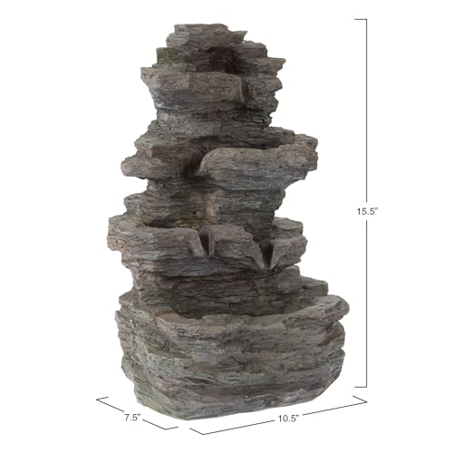Tabletop Cascading Rock Waterfall Fountain with Lights