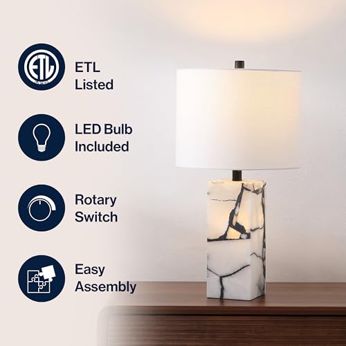 Elizabeth Alabaster Nightlight Lamp 24.25"