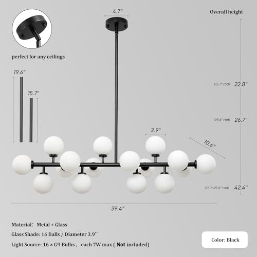Mid Century Modern Sputnik Chandelier