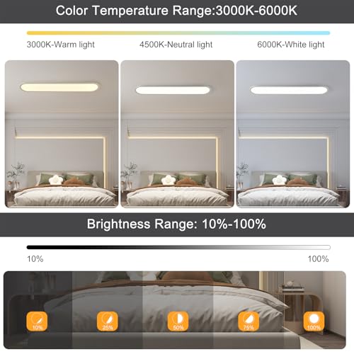 27.6 Inch Dimmable LED Linear Ceiling Light