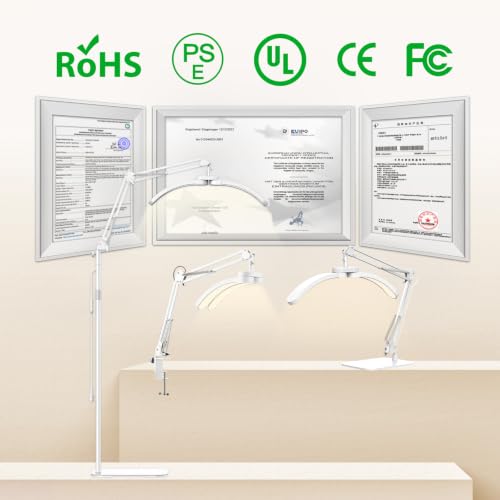 3-in-1 22" Half Moon Lash Light Remote LED Beauty Lamp 3 Color Shadow-Free (3 Count)