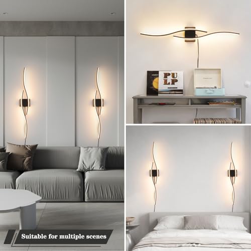 Modern Plug in Wall Sconces Set of Two (2 Count)