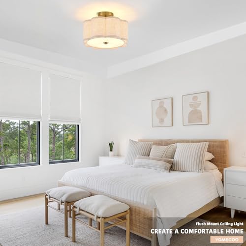 13" Gold Semi Flush Mount Ceiling Light