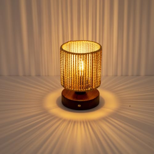 Cordless Rattan Table Lamp