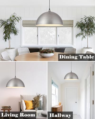 Brushed Nickel Pendant Light 16 inch