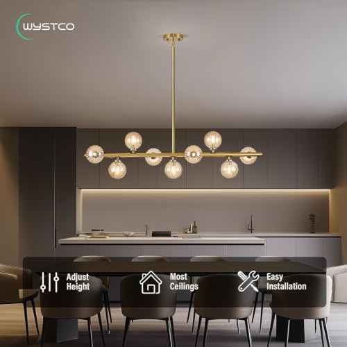 Mid Century Modern Glass Globe Sputnik Chandelier