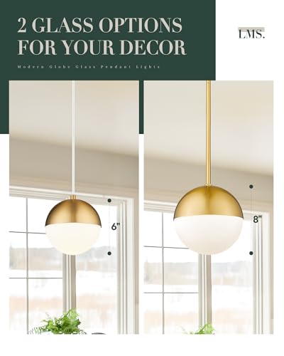 8 Inch Mid Century Pendant Lights (3 Count)