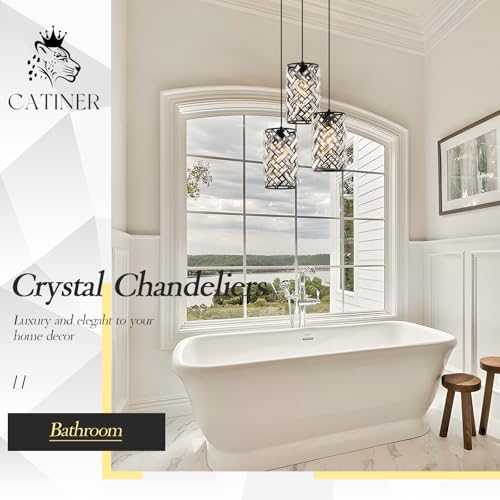 Black Crystal Cluster Pendant Light
