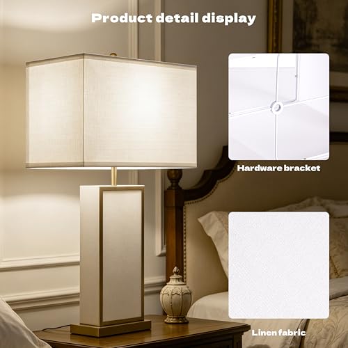 White Rectangle Lamp Shades Set of 2 Medium (2 Count)