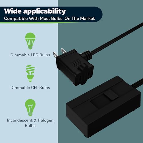Plug in Dimmer Switch for Lamps (2 Count)