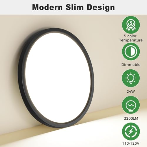 2Pack LED Flush Mount Ceiling Light (2 Count)