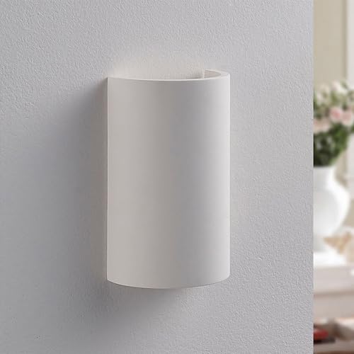White Plaster Wall Sconce Light